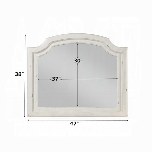 Acme Jaqueline Antique White Mirror - Image 4