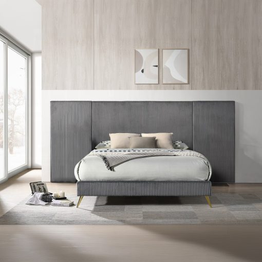 Acme Muilee Gray Fabric Ek Wall Bed