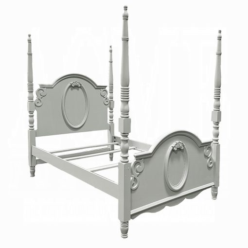 Acme Flora Gray Bed with Poster - Image 3
