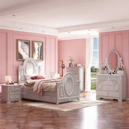 Acme Flora Gray Bed - Image 6