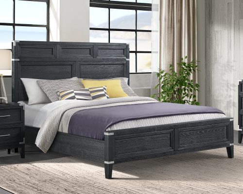 Intercon Laguna Weathered Steel King Bed