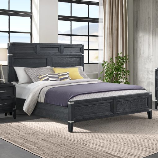 Intercon Laguna Weathered Steel King Bed