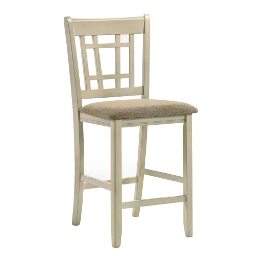 Intercon Mission Casual Rustic White and French Oak Lattice Stool