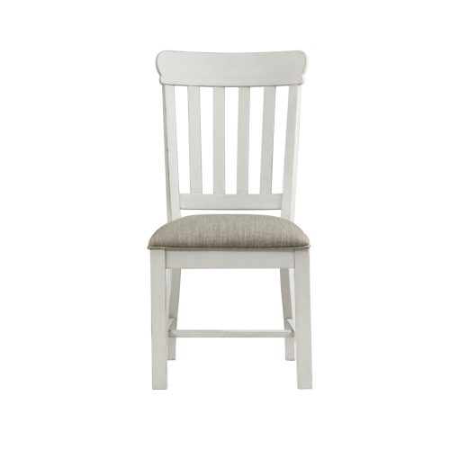 Intercon Drake Rustic White and French Oak Slat Chair - Image 2