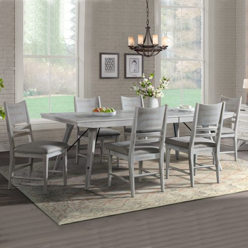 Intercon Modern Rustic Weathered White Panel Chair - Image 3