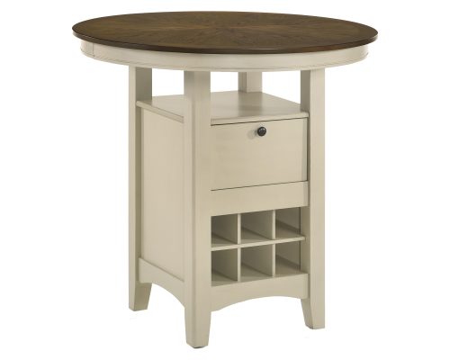 Intercon Mission Casual Rustic White and French Oak Pub Table