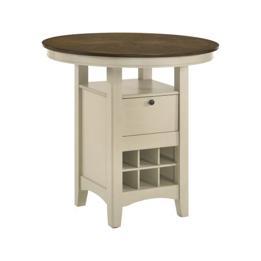 Intercon Mission Casual Rustic White and French Oak Pub Table