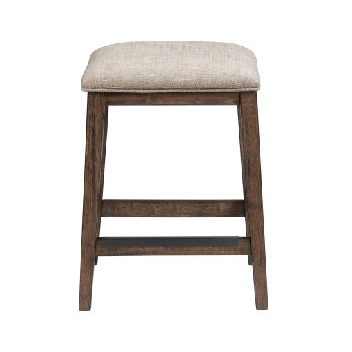 Intercon Kauai Brushed Mango Wood Backless Stool - Image 2