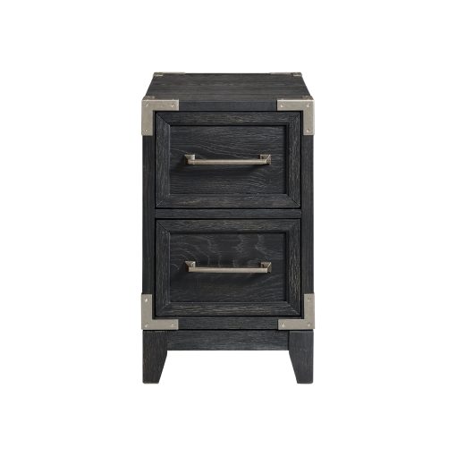 Intercon Laguna Weathered Steel Chairside Table - Image 2