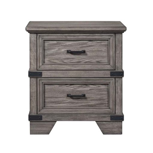 Intercon Forge Nightstand | Brushed Steel - Image 2