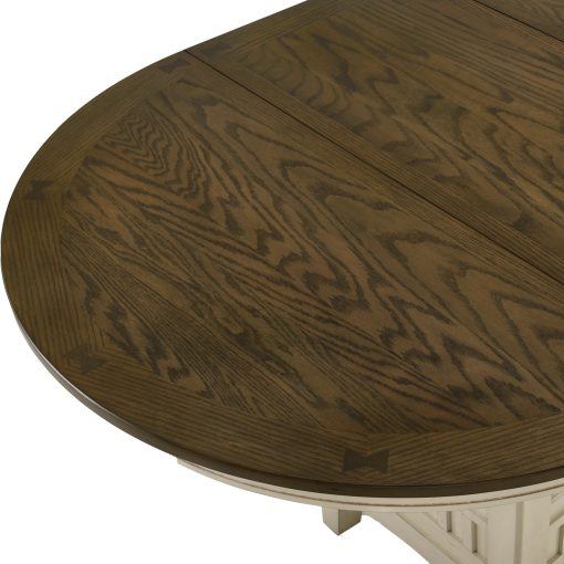Intercon Mission Casual Rustic White and French Oak Dining Table - Image 4