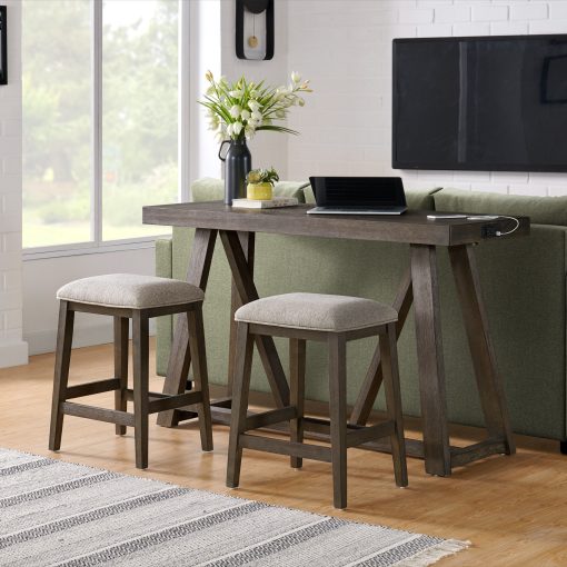 Intercon Hearst Reclaimed Chevron Sofa Back Table - Image 4