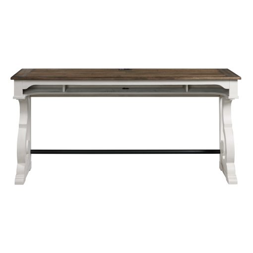 Intercon Drake Rustic White and French Oak Sofa Bar Table - Image 2