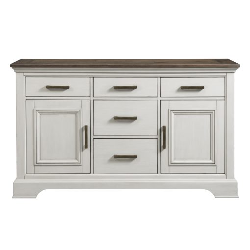Intercon Drake Rustic White and French Oak Sideboard - Image 2