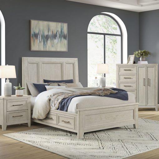 Intercon Carlson Washed Linen Storage Bed