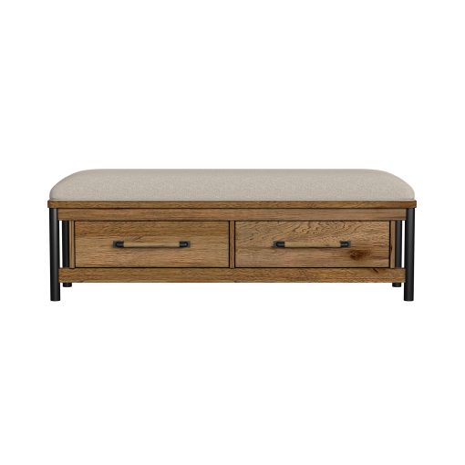 Intercon Norcross Hickory Storage Bench - Image 2