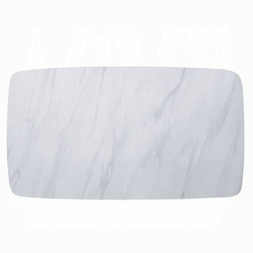 Acme Madan Weathered Gray Dining Table with Marble Top - Image 4