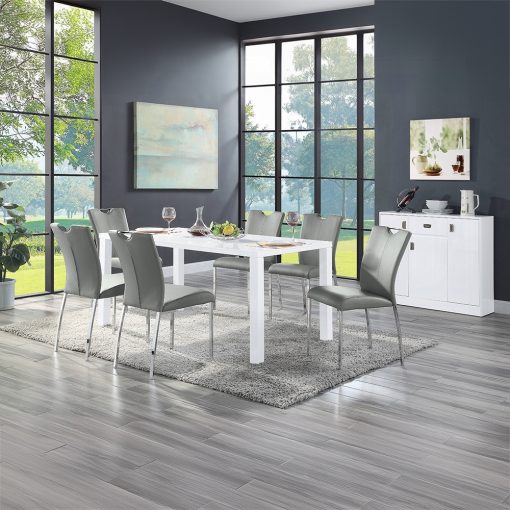 Acme Pagan White High Gloss Dining Table - Image 4
