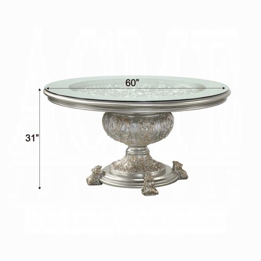 Acme Sandoval Champagne Round Dining Table - Image 3