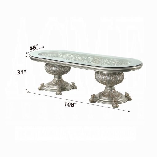Acme Sandoval Champagne Dining Table - Image 3