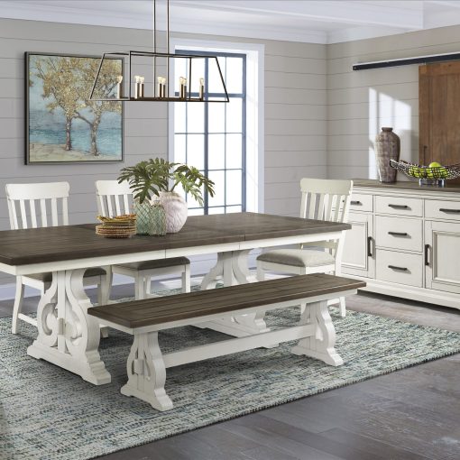 Intercon Drake Rustic White and French Oak Sideboard - Image 3