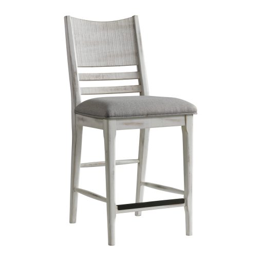 Intercon Modern Rustic Weathered White Panel Stool