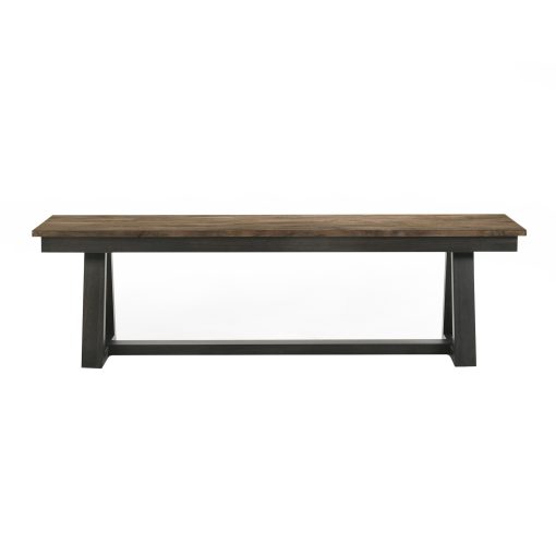 Intercon Harper Brushed Brown and Pecan Dining Bench - Image 2