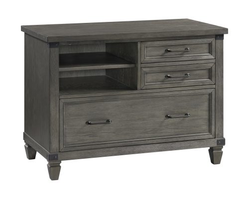 Intercon Foundry Brushed Pewter Lateral File Cabinet