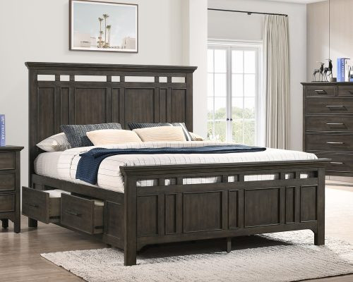 Intercon Hawthorne Burnished Clay Queen Storage Bed