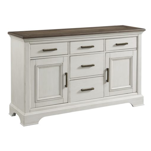 Intercon Drake Rustic White and French Oak Sideboard