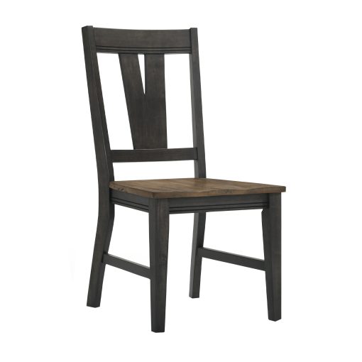 Intercon Harper Brushed Brown and Pecan Splat Chair
