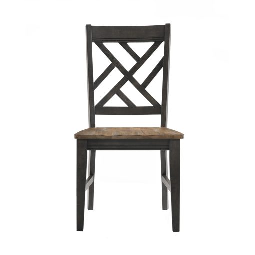 Intercon Harper Brushed Brown and Pecan Lattice Chair - Image 2