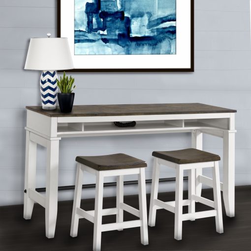 Intercon Kona Sofa Bar Table | Gray and White - Image 4