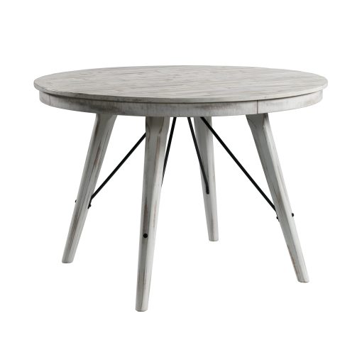 Intercon Modern Rustic Weathered White Round Counter Table