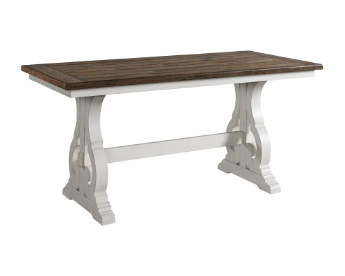 Intercon Drake Rustic White and French Oak Counter Table