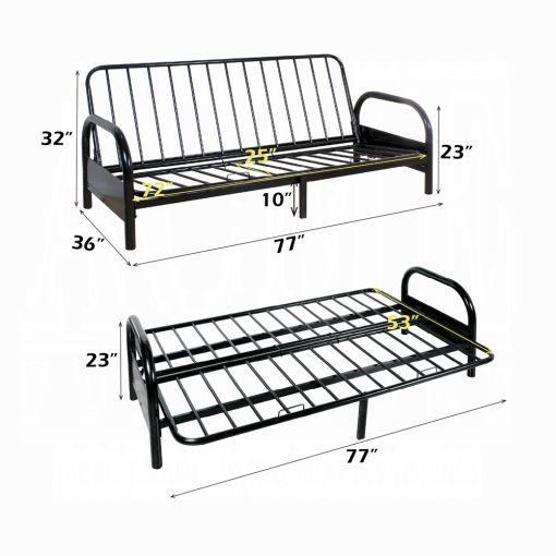 Acme Alfonso Black Adjustable Sofa Frame - Image 5