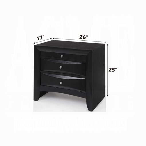 Acme Ireland Black Nightstand - Image 5