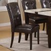 Acme Britney Espresso Synthetic Leather & Walnut Side Chair - Set of 2