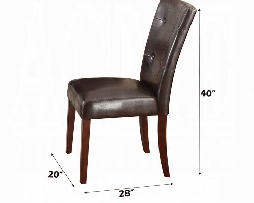 Acme Britney Espresso Synthetic Leather & Walnut Counter Height Chair - Set of 2