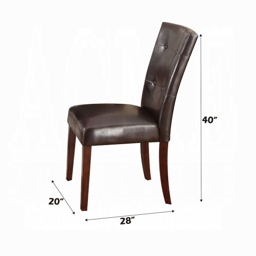 Acme Britney Espresso Synthetic Leather & Walnut Counter Height Chair - Set of 2