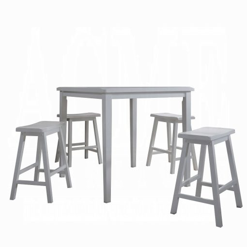 Acme Gaucho White 5Pc Pack Counter Height Table Set - Image 2