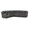 Intercon Wainwright Dual-Power Sectional Set | Charcoal Gray