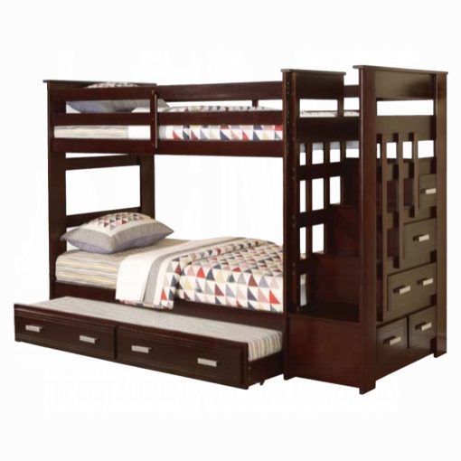 Acme Allentown Espresso Twin/Twin Bunk Bed W/Trundle & Storage - Image 2