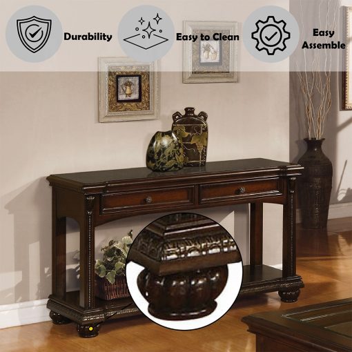Acme Anondale Cherry Sofa Table - Image 4