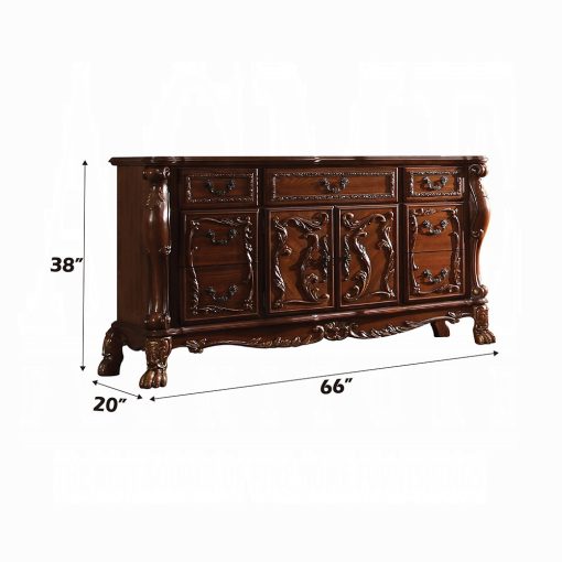 Acme Dresden Cherry Oak Dresser - Image 3
