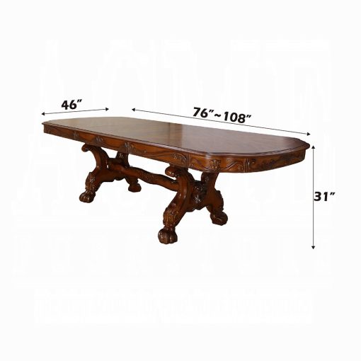 Acme Dresden Cherry Oak Dining Table - Image 5