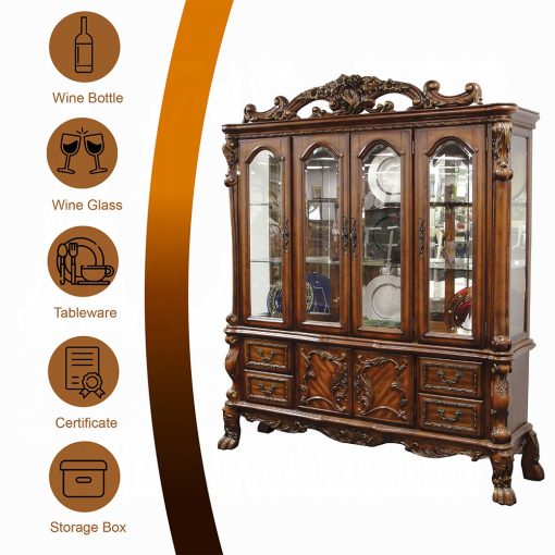 Acme Dresden Cherry Oak Hutch & Buffet - Image 4