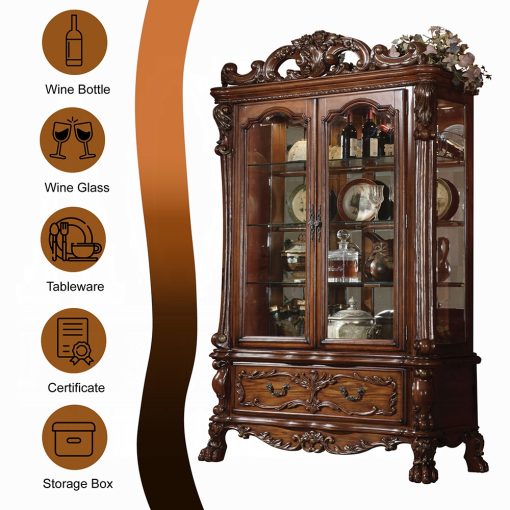 Acme Dresden Cherry Oak Curio - Image 3