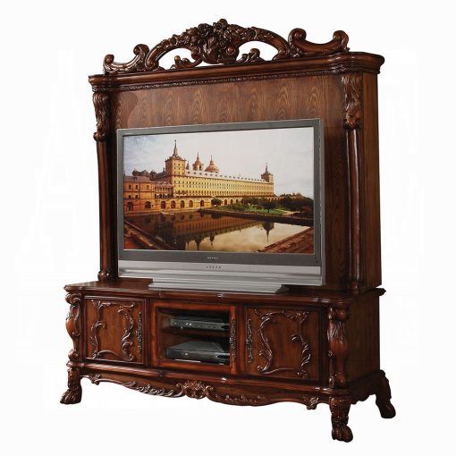 Acme Dresden Cherry Oak 3 Drawer Entertainment Center - Image 2