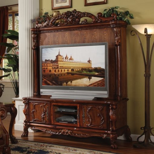 Acme Dresden Cherry Oak 3 Drawer Entertainment Center